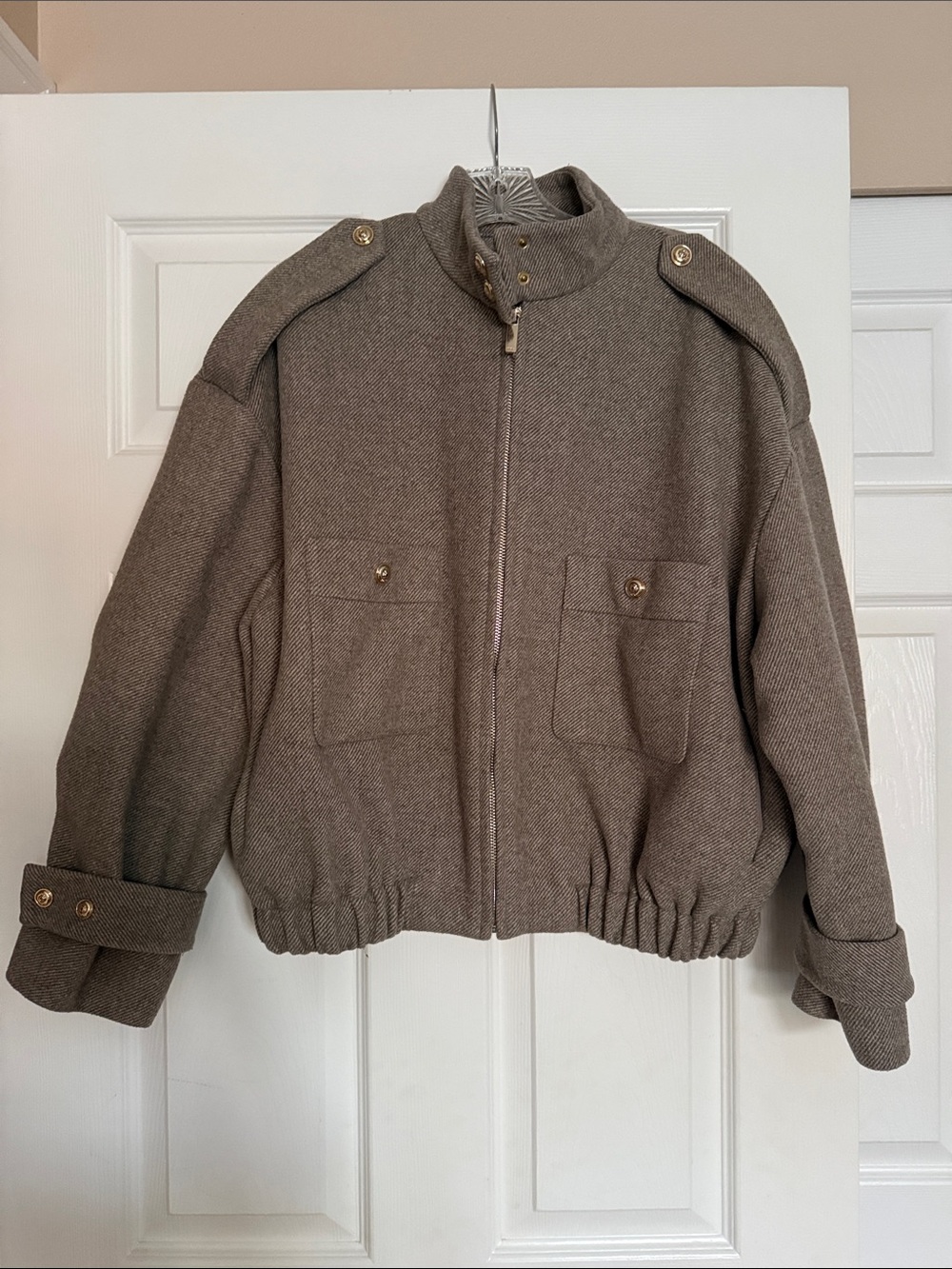 Maje Wool Blend Bomber Jacket S (36)